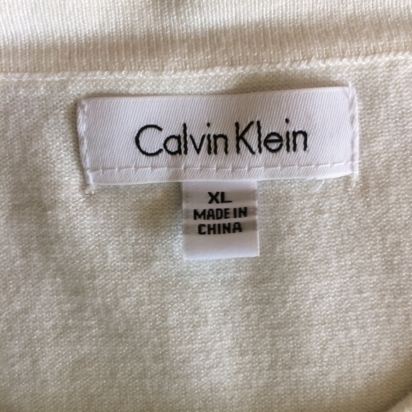 White Calvin Klein sweater XL - Picture 5 of 7